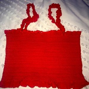 red PacSun crop top
